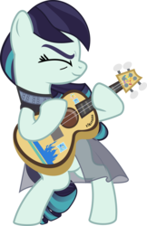 Size: 5275x8123 | Tagged: safe, artist:jhayarr23, coloratura, earth pony, pony, g4, honest apple, absurd resolution, acoustic guitar, bipedal, clothes, eyes closed, female, guitar, guitarara, mare, meme, musical instrument, rara, simple background, solo, transparent background, vector