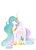 Size: 720x1002 | Tagged: safe, artist:tsundra, princess celestia, alicorn, pony, g4, eyes closed, female, simple background, smiling, solo, spread wings, white background, wings