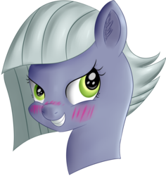 Size: 904x959 | Tagged: safe, artist:brok-enwings, limestone pie, earth pony, pony, g4, blushing, female, grin, mare, simple background, smiling, solo, transparent background