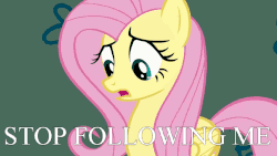 Size: 854x480 | Tagged: safe, edit, edited screencap, screencap, fluttershy, pony, dragonshy, g4, animated, bush, cute, female, gif, hiding, horses doing horse things, image macro, meme, scared, shadow, solo, zoom out