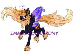 Size: 2700x2000 | Tagged: safe, artist:immagoddampony, oc, oc only, oc:sea butterfly, pony, antennae, butterfly wings, female, high res, simple background, solo, transparent background