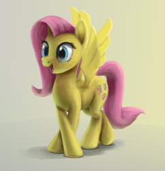 Size: 1676x1734 | Tagged: safe, artist:odooee, fluttershy, pegasus, pony, g4, cute, female, mare, shyabetes, smiling, solo