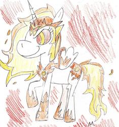 Size: 789x839 | Tagged: safe, artist:ptitemouette, daybreaker, alicorn, pony, a royal problem, g4, female, mare, solo, traditional art