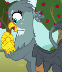 Size: 621x719 | Tagged: safe, screencap, gabby, griffon, pony, g4, the fault in our cutie marks, cropped, female, solo