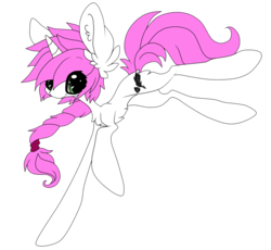 Size: 1043x961 | Tagged: safe, artist:aspenglowe, oc, oc only, oc:quill, pony, unicorn, big ears, chest fluff, commission, ear fluff, hairband, long legs, ponytail, simple background, solo, transparent background