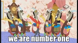 Size: 961x540 | Tagged: safe, edit, edited screencap, screencap, discord, discordant harmony, g4, boomerang (tv channel), clone, image macro, lazytown, meme, robbie rotten, song in the comments, we are number one