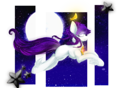 Size: 2200x1600 | Tagged: safe, artist:thetarkaana, oc, oc only, earth pony, pony, eyes closed, female, leg fluff, mare, moon, night, simple background, stars, transparent background