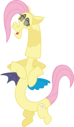 Size: 5000x8475 | Tagged: safe, artist:hithroc, discord, discordant harmony, g4, absurd resolution, fluttershy suit, male, simple background, solo, transparent background, vector