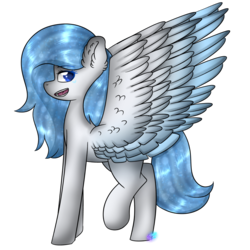 Size: 1024x1024 | Tagged: safe, artist:northlights8, oc, oc only, oc:cloudy rain, pegasus, pony, female, mare, simple background, solo, transparent background