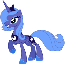 Size: 1671x1686 | Tagged: safe, artist:not-ordinary-pony, princess luna, alicorn, pony, g4, female, mare, s1 luna, simple background, smiling, solo, transparent background, vector