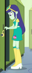 Size: 209x475 | Tagged: safe, screencap, blueberry cake, equestria girls, g4, my little pony equestria girls, boots, cropped, cupcake, female, food, glasses, high heel boots, lockers, solo
