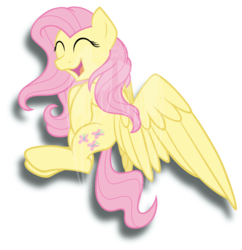 Size: 2003x2065 | Tagged: safe, artist:tuppkam1, fluttershy, pony, g4, eyes closed, female, happy, high res, simple background, solo, transparent background, watermark