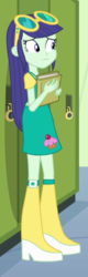 Size: 197x612 | Tagged: safe, screencap, blueberry cake, equestria girls, g4, my little pony equestria girls, book, boots, cropped, cupcake, female, food, glasses, high heel boots, lockers, notebook, solo