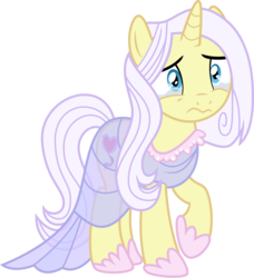 Size: 5596x6128 | Tagged: safe, artist:cloudyskie, lily lace, pony, unicorn, g4, honest apple, .ai available, absurd resolution, clothes, crying, dress, female, heartbreak, insulted, mare, sad, simple background, solo, transparent background, vector