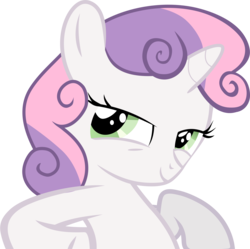 Size: 3926x3914 | Tagged: safe, artist:frownfactory, sweetie belle, pony, unicorn, g4, .svg available, bipedal, bipedal leaning, female, hearts and hooves day, high res, leaning, lidded eyes, simple background, solo, svg, transparent background, vector