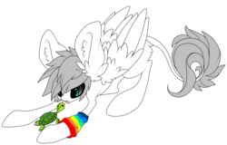 Size: 1237x794 | Tagged: safe, artist:aspenglowe, oc, oc only, pony, turtle, art trade, solo