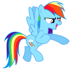 Size: 4000x3859 | Tagged: safe, artist:missy12113, rainbow dash, pegasus, pony, daring don't, g4, backwards cutie mark, female, mare, open mouth, simple background, solo, transparent background, vector, vector trace
