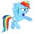 Size: 4000x3859 | Tagged: safe, artist:missy12113, rainbow dash, pegasus, pony, daring don't, g4, backwards cutie mark, female, mare, open mouth, simple background, solo, transparent background, vector, vector trace