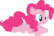 Size: 3566x2319 | Tagged: safe, artist:porygon2z, pinkie pie, earth pony, pony, female, lying down, mare, simple background, solo, vector