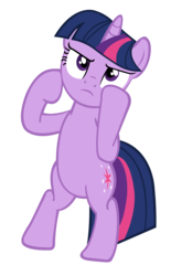 Size: 3710x6000 | Tagged: safe, artist:lolke12, twilight sparkle, pony, unicorn, dragon quest, g4, absurd resolution, bipedal, female, fighting stance, mare, simple background, solo, standing on two hooves, transparent background, unicorn twilight, vector
