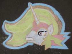 Size: 3444x2604 | Tagged: safe, artist:malte279, daybreaker, pony, a royal problem, g4, chalk drawing, female, high res, solo, traditional art