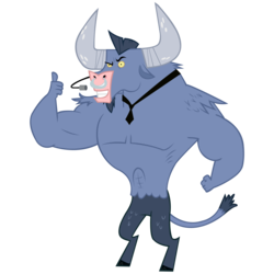 Size: 6000x6000 | Tagged: safe, artist:lolke12, iron will, minotaur, g4, putting your hoof down, .psd available, absurd resolution, male, simple background, solo, trace, transparent background