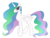 Size: 2150x1650 | Tagged: safe, artist:datapony, princess celestia, pony, g4, female, mare, missing accessory, simple background, solo, transparent background