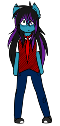 Size: 1440x3000 | Tagged: safe, artist:despotshy, oc, oc only, oc:despy, earth pony, anthro, clothes, female, mare, pants, simple background, solo, transparent background