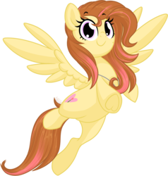 Size: 1024x1077 | Tagged: safe, artist:kellythedrawinguni, oc, oc only, oc:milana roseta, pegasus, pony, female, flying, mare, simple background, solo, transparent background, underhoof