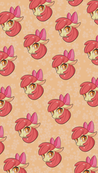 Size: 1080x1920 | Tagged: safe, artist:phyllismi, apple bloom, earth pony, pony, g4, female, solo, tiled background, wallpaper