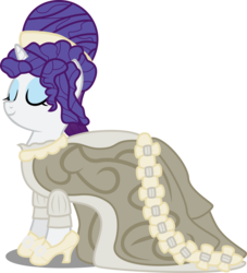 Size: 8859x9742 | Tagged: safe, artist:atomicmillennial, rarity, pony, g4, absurd resolution, clothes, cosplay, costume, dress, eyes closed, female, high heels, mare, shoes, simple background, solo, transparent background, vector