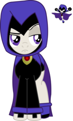 Size: 1048x1737 | Tagged: safe, artist:stratmlp, pony, crossover, ponified, raven (dc comics), solo, teen titans, teen titans go