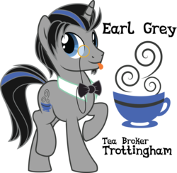 Size: 8625x8404 | Tagged: safe, artist:jadedjynx, oc, oc only, oc:earl grey, pony, absurd resolution, bowtie, cup, cutie mark, facial hair, goatee, monocle, simple background, solo, teacup, transparent background, vector