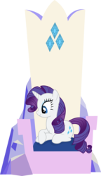 Size: 5913x10265 | Tagged: safe, artist:xhalesx, rarity, pony, unicorn, equestria girls, g4, rainbow rocks, .svg available, absurd resolution, female, friendship throne, inkscape, mare, ponyscape, simple background, solo, throne, transparent background, vector, vector trace