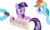 Size: 5000x3027 | Tagged: safe, artist:lman225, lotus blossom, rainbow dash, twilight sparkle, pegasus, pony, unicorn, g4, ponyville confidential, .svg available, female, high res, inkscape, mare, simple background, transparent background, trio, vector, vector trace