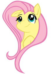 Size: 3029x4344 | Tagged: safe, artist:karl97, artist:otto720, fluttershy, pegasus, pony, g4, bust, female, high res, mare, photoshop, simple background, solo, trace, transparent background