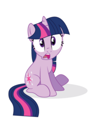 Size: 439x538 | Tagged: safe, artist:korikian, twilight sparkle, pony, unicorn, g4, d:, female, mare, open mouth, simple background, sitting, solo, transparent background, unicorn twilight, vector