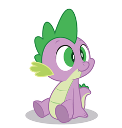 Size: 600x630 | Tagged: safe, artist:korikian, spike, dragon, g4, aside glance, baby, baby dragon, cute, fangs, green eyes, male, simple background, sitting, smiling, solo, spikabetes, vector, white background