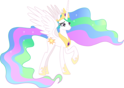 Size: 8309x5879 | Tagged: safe, artist:frownfactory, princess celestia, alicorn, pony, g4, absurd resolution, female, mare, simple background, solo, transparent background, vector