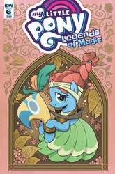 Size: 1054x1600 | Tagged: safe, idw, meadowbrook, earth pony, pony, g4, legends of magic, spoiler:comic, spoiler:comiclom6, healer's mask, mask, meadowcute