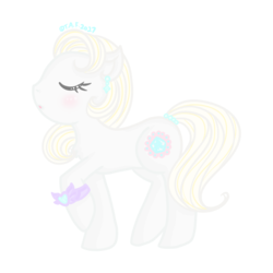 Size: 1024x1024 | Tagged: safe, artist:crystal-sushi, baby diamond, earth pony, pony, g1, anklet, eyes closed, female, simple background, solo, tail band, transparent background