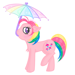 Size: 1024x1024 | Tagged: safe, artist:crystal-sushi, parasol (g1), earth pony, pony, g1, female, mare, simple background, solo, transparent background, umbella