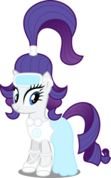 Size: 6367x10188 | Tagged: safe, artist:atomicmillennial, rarity, pony, unicorn, g4, absurd resolution, alternate hairstyle, clothes, dress, female, future, high heels, mare, older, ponies of the future, simple background, solo, transparent background, vector, virtual reality