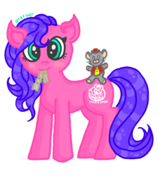 Size: 1024x1138 | Tagged: safe, artist:crystal-sushi, chuck e cheese pony, earth pony, pony, g1, adorablecheese, chuck e. cheese, cute, cutie mark, female, mare, mouth hold, older, older chuck e cheese pony, pizza time theatre, simple background, ticket, transparent background