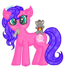 Size: 1024x1138 | Tagged: safe, artist:crystal-sushi, chuck e cheese pony, earth pony, pony, g1, adorablecheese, chuck e. cheese, chuck e. cheese (character), cute, cutie mark, female, mare, mouth hold, older, older chuck e cheese pony, pizza time theatre, simple background, ticket, transparent background