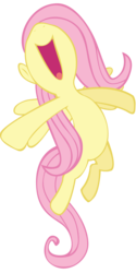 Size: 1000x2000 | Tagged: safe, artist:ocarina0ftimelord, fluttershy, pegasus, pony, g4, may the best pet win, female, mare, nose in the air, simple background, solo, transparent background, vector, vector trace