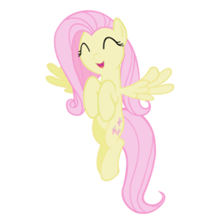 Size: 6000x6000 | Tagged: safe, artist:lolke12, fluttershy, pegasus, pony, g4, .psd available, :d, absurd resolution, eyes closed, female, mare, photoshop, simple background, smiling, solo, transparent background