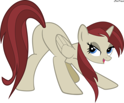 Size: 12071x10000 | Tagged: safe, artist:ifoxtrax, oc, oc only, oc:akira, alicorn, pony, absurd resolution, alicorn oc, butt, face down ass up, plot, request, simple background, solo, transparent background, vector