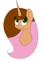 Size: 715x1023 | Tagged: safe, artist:kawurin, oc, oc only, oc:caramel drop, pony, unicorn, bust, female, mare, portrait, simple background, solo, transparent background