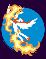 Size: 720x911 | Tagged: safe, artist:texasuberalles, part of a set, daybreaker, alicorn, pony, a royal problem, g4, female, flying, lineless, simple background, solo